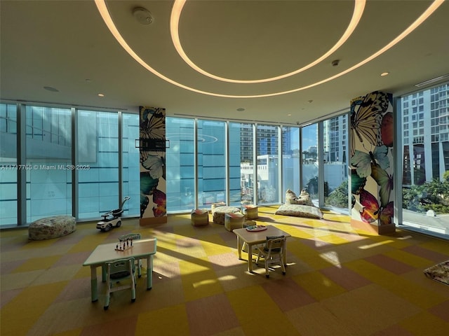 700 NE 26th Ter Unit 2004, Miami, FL 33137 - lobby featuring floor to ceiling windows and recessed lighting