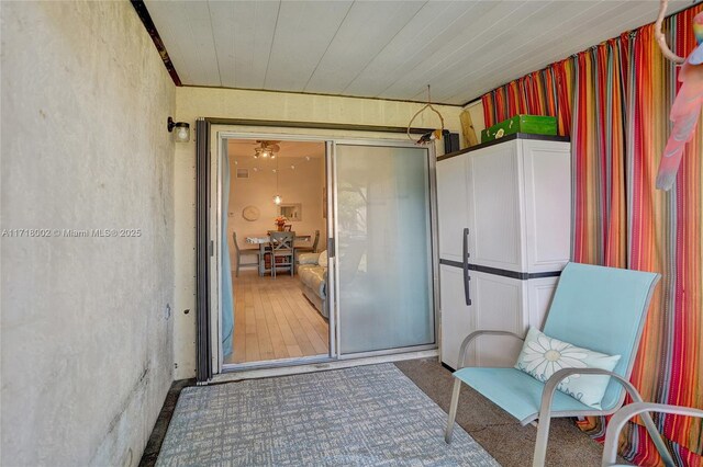 bathroom with a shower with curtain and toilet