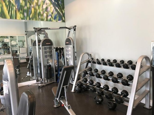 view of workout area