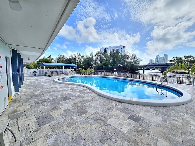 view of pool with a patio