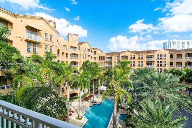 view of pool with a patio