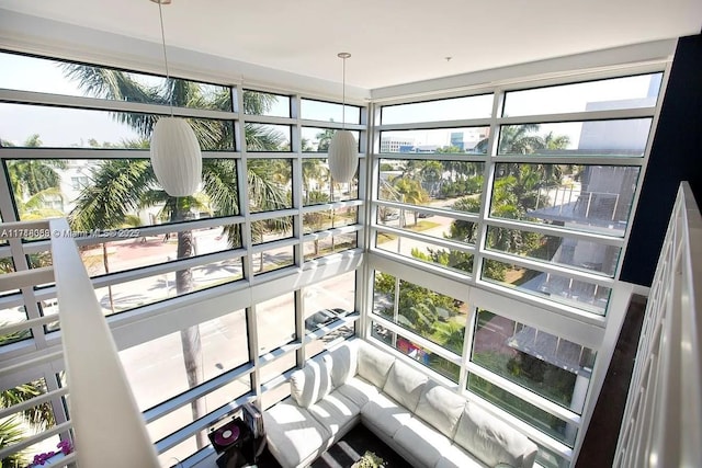 sunroom / solarium with a wealth of natural light