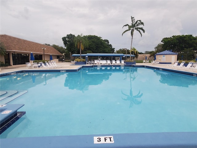 view of pool with a patio