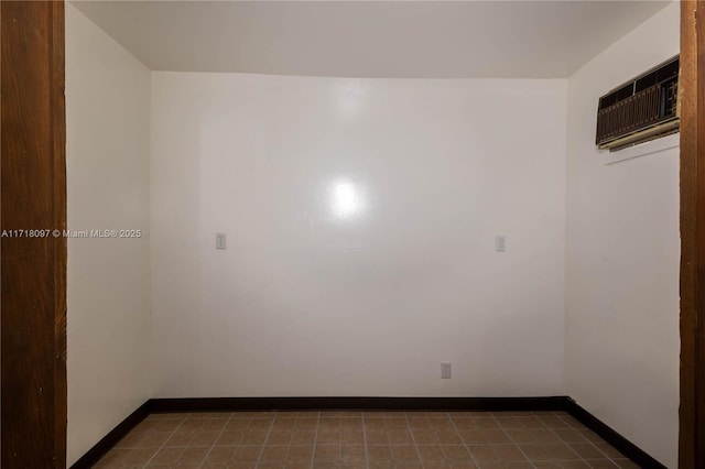 empty room with an AC wall unit