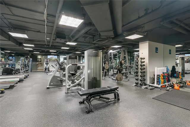 view of workout area