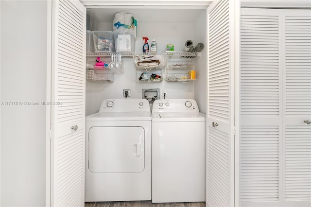 laundry area with washer and dryer and laundry area
