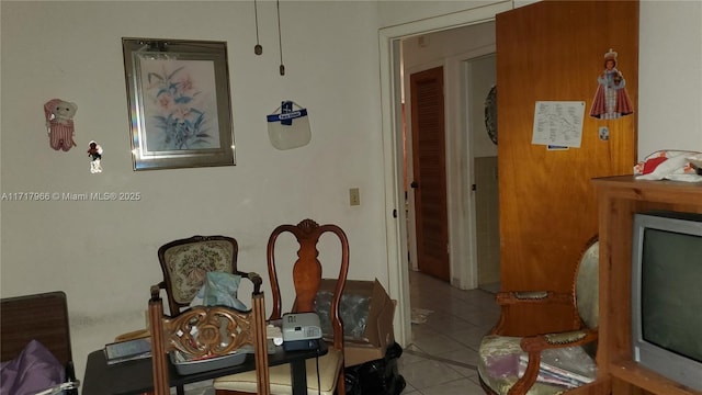 view of tiled dining area