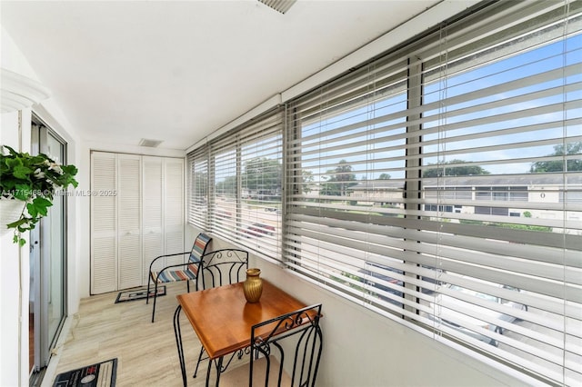 sunroom featuring a wealth of natural light