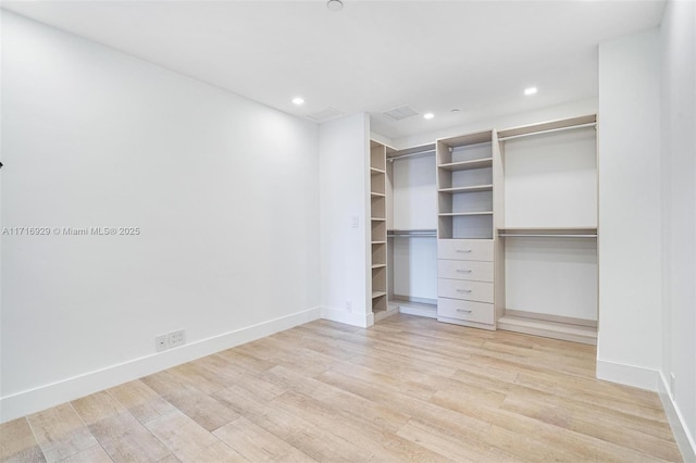 interior space with light hardwood / wood-style flooring