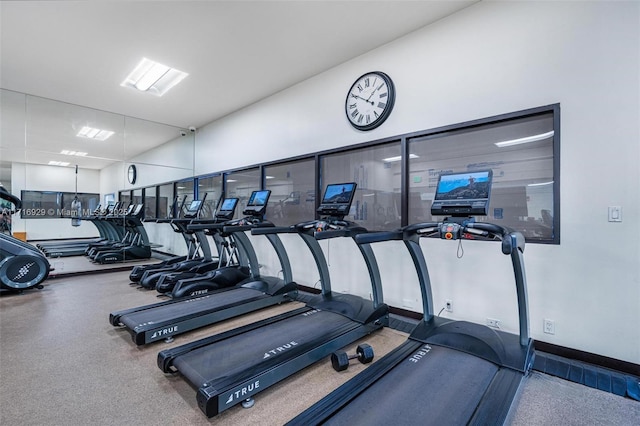 view of exercise room