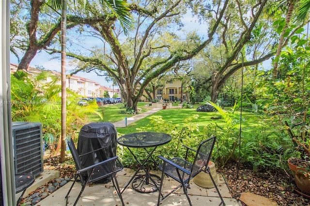 view of patio / terrace featuring central AC