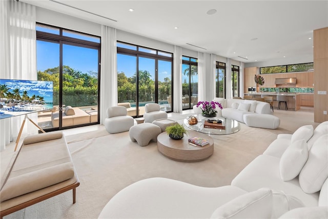 view of carpeted living room
