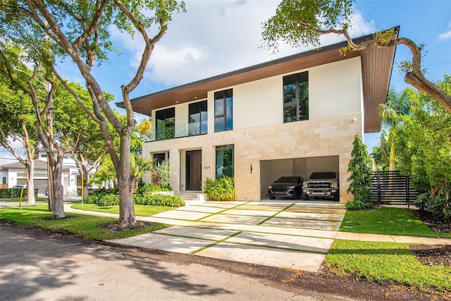 view of contemporary home