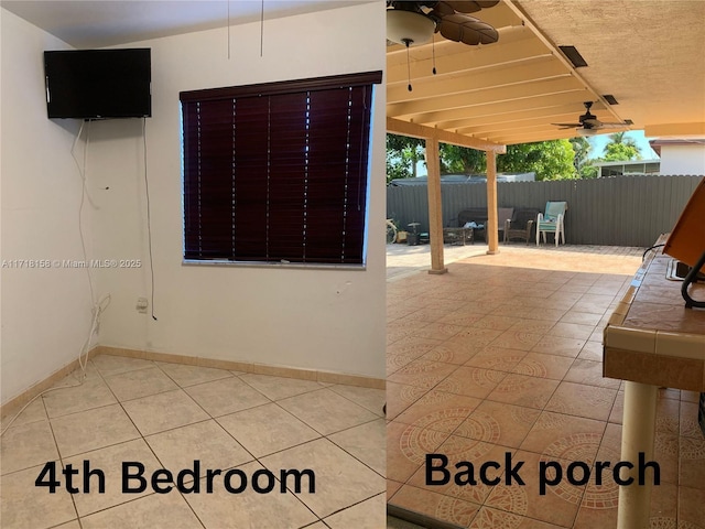 view of patio / terrace featuring ceiling fan