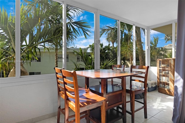 view of sunroom