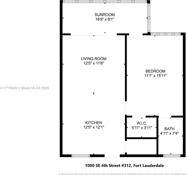 1000 SE 4th St Unit 312, Fort Lauderdale, FL 33301 - home floor plan
