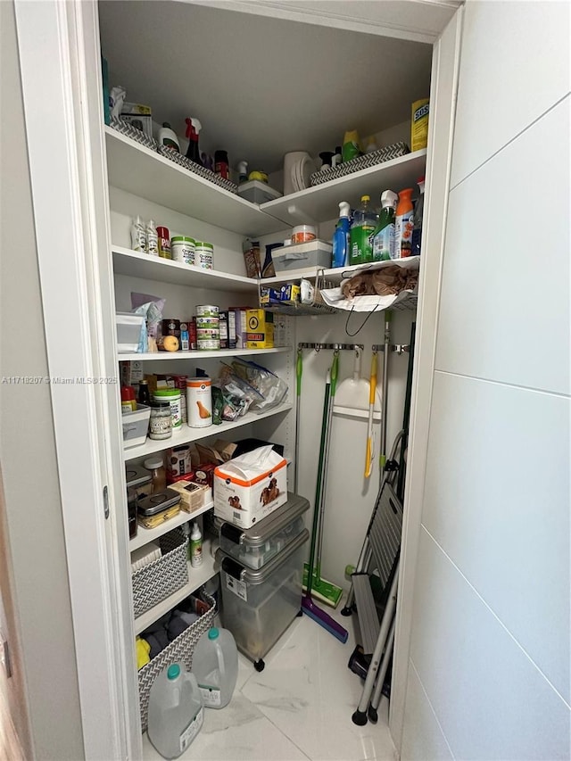 view of pantry