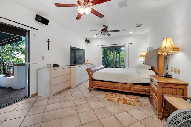 doorway to outside featuring light tile patterned floors