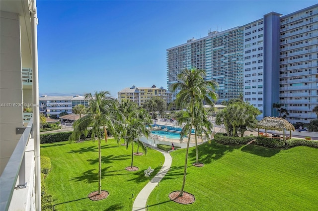 view of home's community with a swimming pool