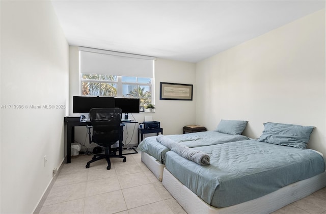 view of tiled bedroom