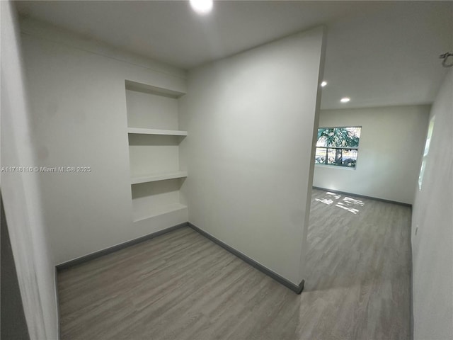 interior space with wood-type flooring