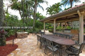 view of patio / terrace with a gazebo and outdoor dry bar