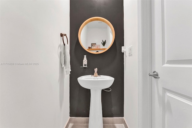 bathroom featuring tile patterned flooring