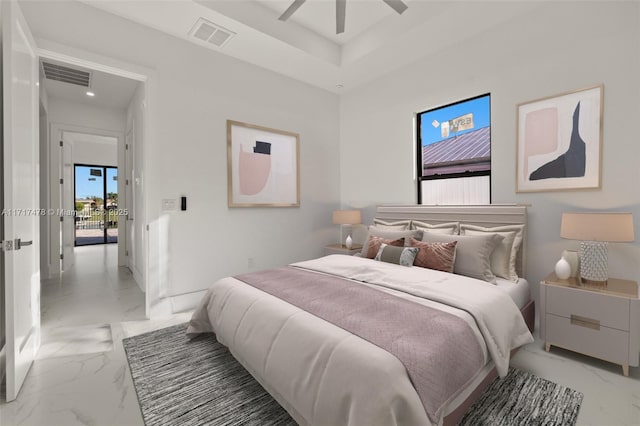 bedroom with ceiling fan