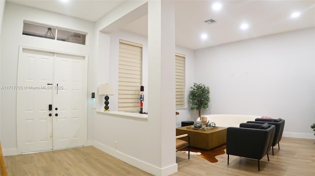 entryway featuring light hardwood / wood-style floors