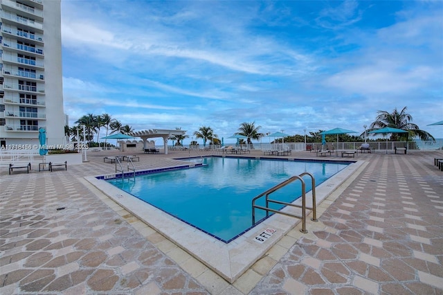 view of pool with a patio area