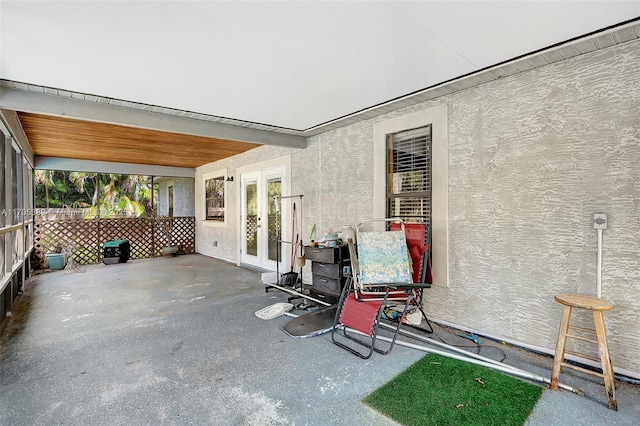 view of patio / terrace with french doors