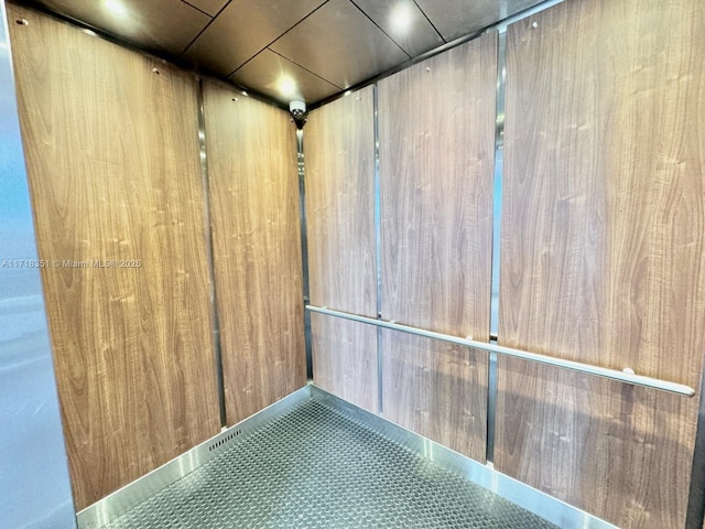 interior details featuring elevator