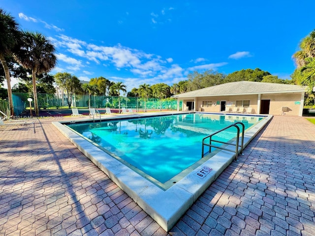 view of pool with a patio