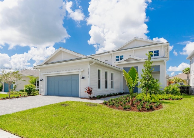 view of front of home with a front yard