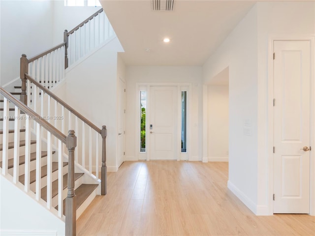 entryway featuring light hardwood / wood-style floors