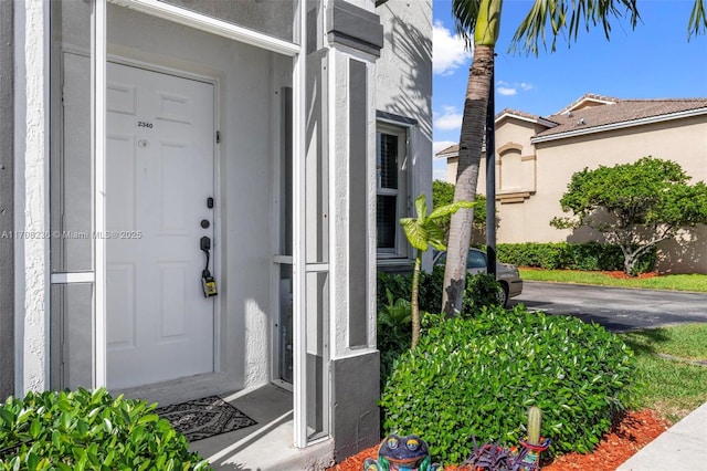 view of doorway to property