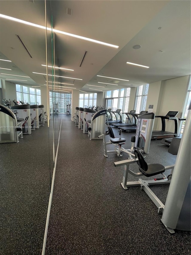 view of workout area