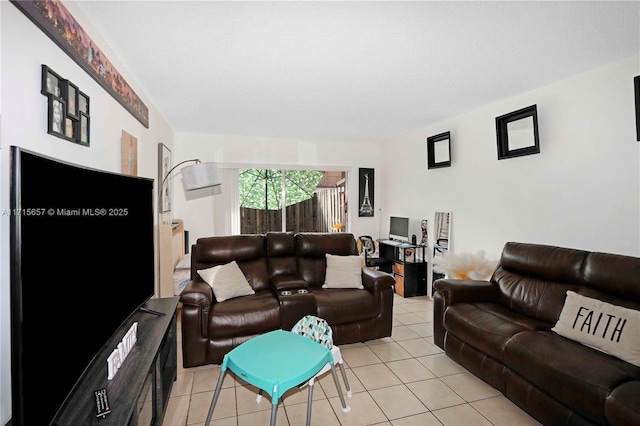 view of tiled living room