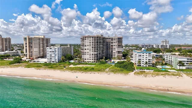 1800 S Ocean Blvd Unit 210, Lauderdale By The Sea, FL 33062 - birds eye view of property with a view of the beach and a water view