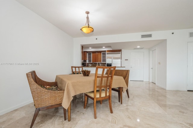 view of dining area