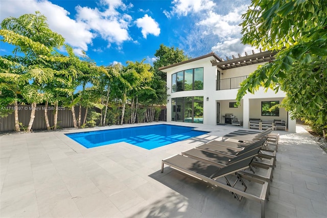 view of pool with a patio area