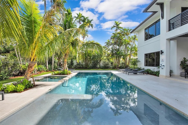 view of pool with a patio