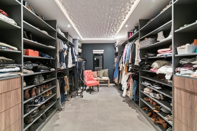 view of walk in closet