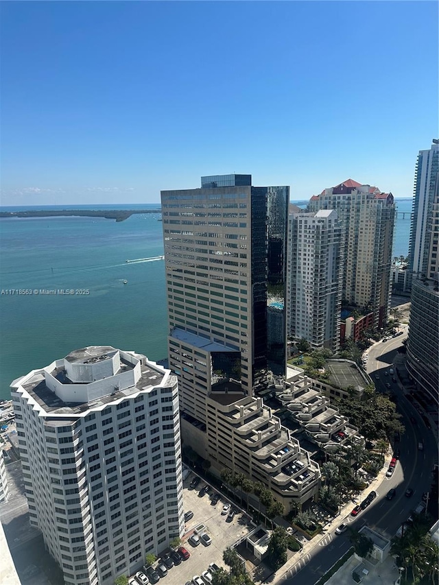 950 Brickell Bay Dr Unit 3505, Miami, FL 33131 - birds eye view of property featuring a water view and a city view
