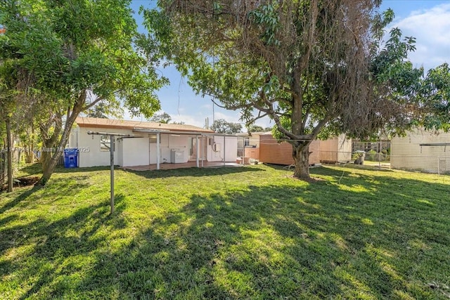 view of yard with a patio area