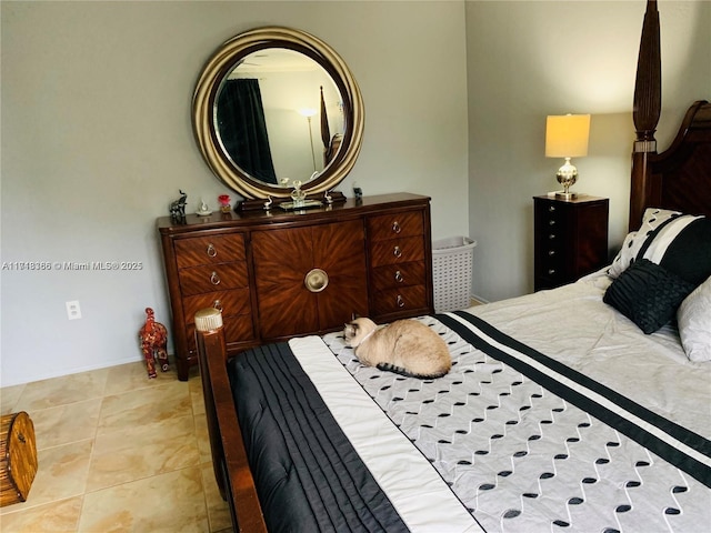 view of tiled bedroom