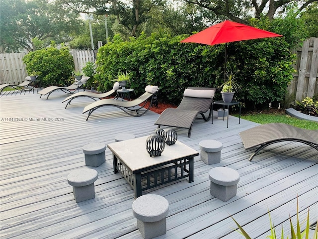 view of wooden terrace