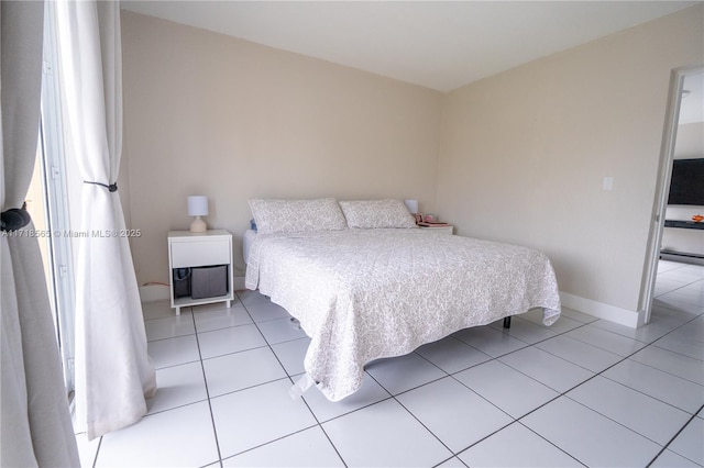 view of tiled bedroom