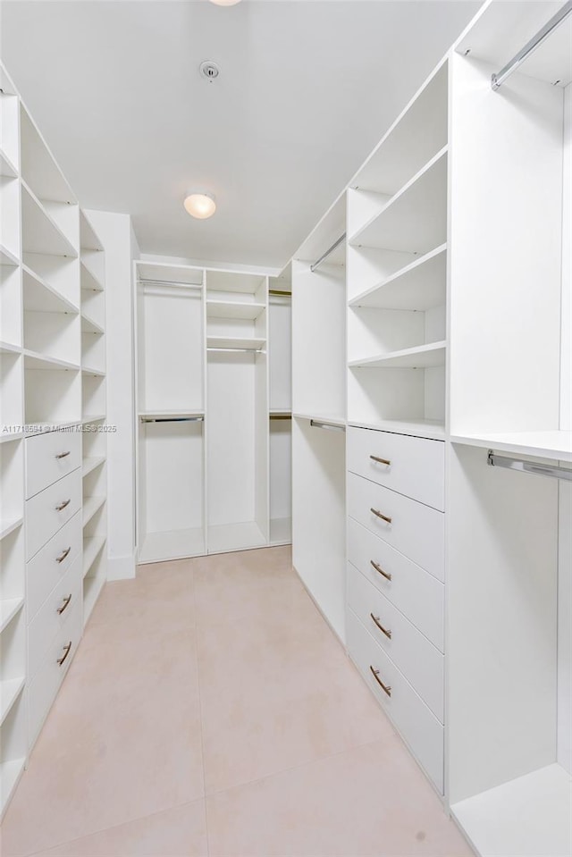 view of walk in closet