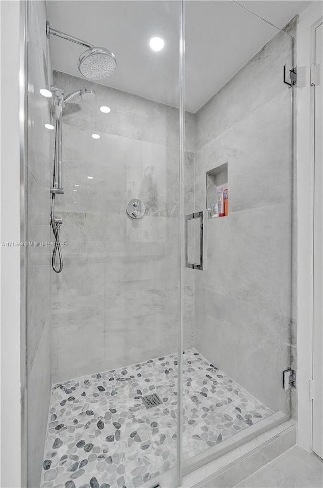 bathroom with walk in shower